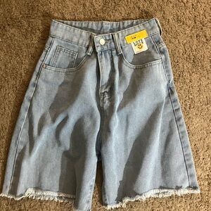 Light Blue Denim Women Shorts
